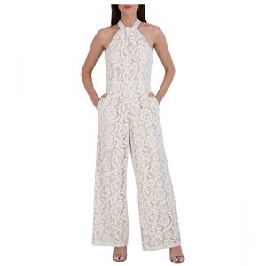 Julia Jordan Lace Twist-Neck Wide-Leg
Jumpsuit Size 2